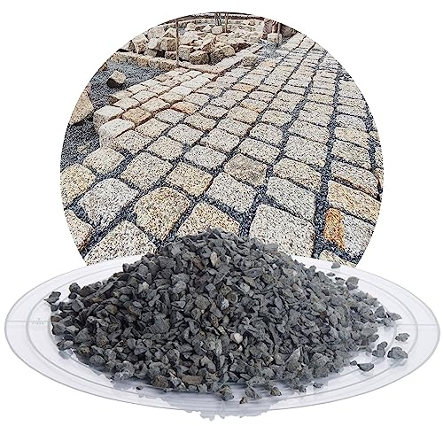 Schicker Mineral Diabas Fugensplitt grau 2-5 mm 25 kg, eigene Herstellung | Witterungsbeständiger Naturstein für Pflasterfugen, Splitt, alle Arten von Pflastersteinen, frostsicher, streusalzresistent