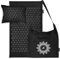ProsourceFit Ki Acupressure Mat and Pillow Set with Linen for Back/Neck Pain Relief and Muscle Relaxation, Black Pearl