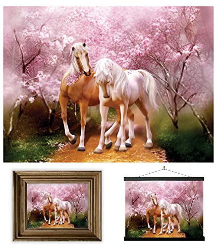 3D LiveLife Linsenförmige Wandkunst Drucke - Frühlingsliebe von Deluxebase. Ungerahmtes 3D Pferd Poster. Perfekter Wandfüller. Original kunstwerk lizenziert von bekannt künstler, Carol Cavalaris