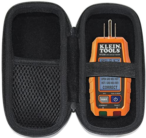 Maoershan Hard Travel Case for Klein Tools RT250 GFCI Receptacle Tester with LCD Display (Only Case)