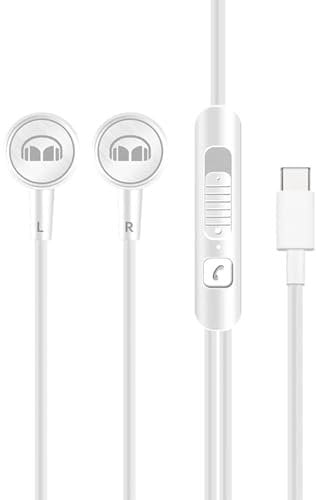 Monster GM01 Gaming Earbuds USB-C Wired Headphones - Microfono integrato e controllo del volume con connessione cavo USB-C, punte auricolari extra incluse, compatibili con dispositivi con porta USB di