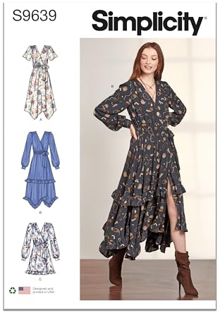 Simplicity SS9639U5 Misses Dress U5 (16-18-20-22-24)