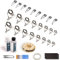 Angelruten-Ösen- und Spitzen-Reparatur-Set für Angelrutenauge, Ersatz mit Rutenführungen, Spitzen und Epoxid-Kleber