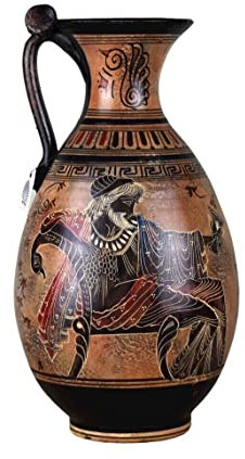 Gott Dionysos mit Trauben Antike griechische Vase Keramik