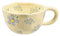 Koythin Tasse à café en céramique, tasse créative en forme de fleur pour bureau et maison, passe au lave-vaisselle et au micro-ondes, 250 ml pour latte, thé, lait (fleur bleue)