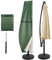 NAKIHOUSE Copertura protettiva per ombrellone, impermeabile, resistente alle intemperie, ai raggi UV, antivento, per ombrelli da esterni (250 x 25/57/48 cm, verde)