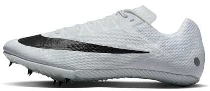 Nike Unisex Zoom Rival Sprint Laufschuh, White/Black-Metallic Silver, 44 EU