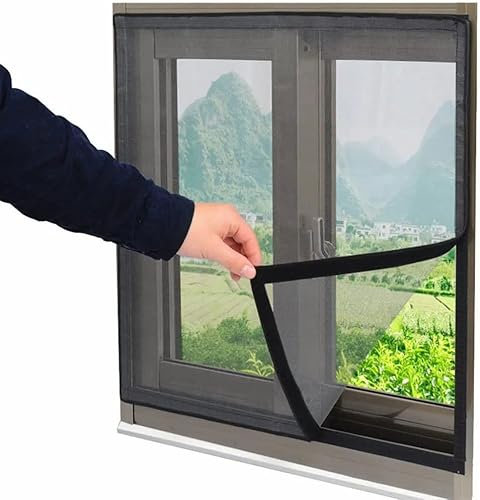 70x185cm,Fliegengitter für Fenster, DIY Fenster Insektenschutzgitter Fliegennetz Insektenschutz Pollenschutz Mückenschutz Fenster