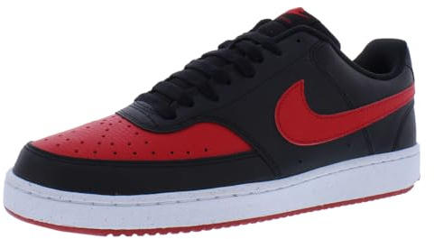 Nike Herren Court Vision Lo NnLow Top Schuhe, Black/University Red/White, 9.5