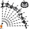 VIKY® Halloween Strohhalme Papier, Halloween Papierstrohhalme Schwarz Weiß, Trinkhalme Papier Biologisch Abbaubare, Halloween Strohhalme Wiederverwendbar, Paper Straws für Cocktails, Kaffee, Getränke