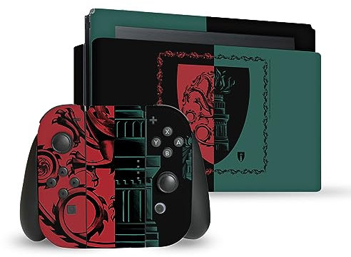 Head Case Designs Licenza Ufficiale House Of The Dragon: Television Series Targaryen E Hightower Sigilli E Personaggi Vinile Sticker Gaming Pelle Adesivo Compatibile con Switch & Dock & Joy-Con Bundle