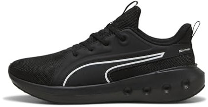 PUMA Unisex Softride Carson Road Running Shoe, Black Black White, 42 EU