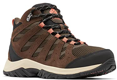 Columbia Redmond 3 Mid WP, Botas Montaña De Senderismo Y Trekking, Mujer, Marrón (Cordovan/Dark Coral 2024), 38 EU