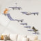 Katzen kletterwand Set mit Katzenbaum Hängematte,Katzentreppe Wand,Katzenbrücke,Kratzbrett, 7-Teiliges Katzen Wandelemente für Katze Catwalk (Hellgrau)
