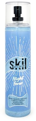 SKIL – NIGHT FEVER Glitzernder Parfümnebel für Damen – Night Call Kollektion – Jasmin-Vanille-Duft – 250 ml Sprühflasche – Hergestellt in Grasse