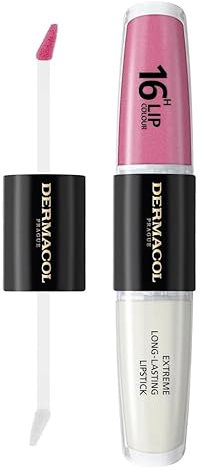 NEU Dermacol - 16-Hour Lip Colour, High Pigmentation Lip Gloss, Two-Phase Lip Gloss, Kiss-Proof Lip Make-up with Matte Finish and Shine, no. 15, Dazzling Diva