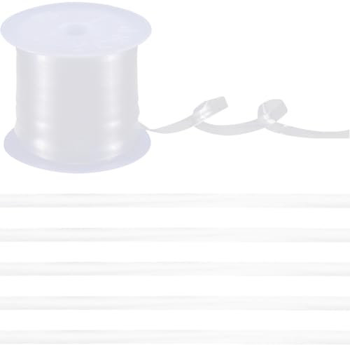 GORGECRAFT 2 Rolls 20m Clear Elastic Strap Roll 4mm Wide Lightweight Transparent Invisible Stretchy Bra Strap Band for DIY Shoulder Bra Lingerie Dance Swimwear Sportswear Cloth Sewing Project
