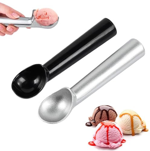 TRKETK 2 Piezas Cuchara para Helado, Pala Profesional Antiadherente para Helado Cuchara de Aluminio Antiadherente de Una Pieza de 7 Pulgadas Fácil de Lavar Diseño Duradero y Resistente