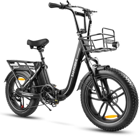 SAMEBIKE E Bike Herren mit 48V 13Ah Batterie, 20 * 4.0 Zoll, 7-Gang Getriebe mit LCD-Display, 250W Motor & 25km/h, Reichweite bis zu 120km