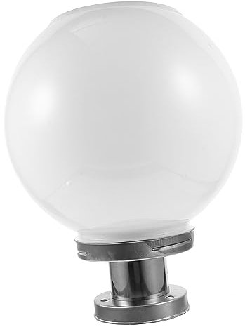 HOMSFOU Lámpara Solar Bola Para Jardín y Patio Luz De Pared Exterior Ecológica Iluminación Solar De Diseño Práctico Blanco