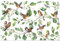 OLYCRAFT 3 Stück/Set Spatz Transferfolien Zum Aufreiben Für Möbel Und Kunsthandwerk 15x30cm Vogel Dekor Transferaufkleber Zweige Abziehbilder Zum Aufreiben Für Holzmöbel Heimdekorationen