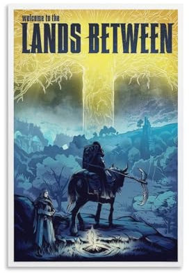 Goldener Baum, The Lands Between Elden The Ring, Gaming-Poster für Wanddekoration, Leinwand, Wandkunst für Wohnzimmer, 50 x 75 cm