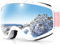 Findway Skibrille, Snowboard Brille für Brillenträger Herren Damen Erwachsene Jugendliche OTG UV-Schutz Kompatibler Helm Anti Fog Skibrillen Sphärisch Verspiegelt