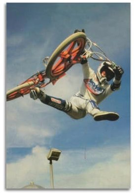 Extremsport-Poster, BMX, Freestyle, Ein-Fußzeile, dekorative Leinwand, Familienschlafzimmer, Kunstwerk, Bild, Gemälde, 30 x 45 cm