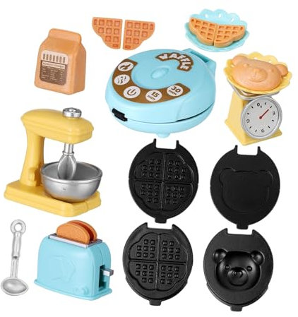 TOBBOMEY 1 Satz Brotmaschine Miniaturmöbel Puppenstubenmöbel Maßstab 1 12 Mini-Toaster Miniatur-puppenhauszubehör Spielküchen-spielset Toaster-zubehör Miniküche Kindertoaster Plastik