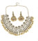 TTPSRY 2 Stück Schmuckset Damen Bohemian Anhänger Ohrringe Halskette Schmuck Set Gold Silber Perlen Boho Ethnisch Mode Schmuck Geschenke Feste Brauchtum Feiertage für Mädchen (Gold)