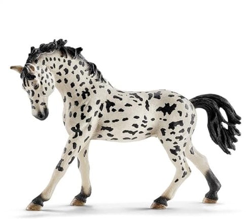 Horse Toys, 5inch Knabstrupper Mare Toy, Animal Horse Toys,Realistic Knabstrupper Horse Figurines, Horse,Decorative Figure Farm Life Horse Club Excellent Development Cognitive Toy for Kids Boys Girls