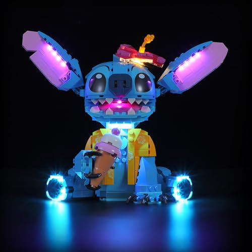 BRIKSMAX 2.0 Led Licht für Lego Stitch – Innovative LED-Beleuchtung Compatible mit Lego Disney 43249 – Ohne Lego Set