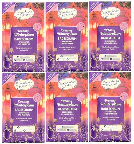 6er Pack Dresdner Essenz Badeschaum Dreamy Winterplum 6 x 60g