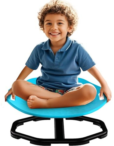 Winnrok Karussell Kinder Drehstuhl, Balance Drehhocker trainiert Physische Koordination und Gleichgewicht, 360°-Drehsitz Spielgeräte, Autismus-Sensorikspielzeug für Jungen und Mädchen