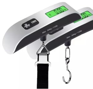 50KG Luggage Scale, Portable Luggage Weight Scale, Hanging Suitcase Weigher for Travel, Suitcase Scale with Temperature Measurement Function Capacity 50KG.