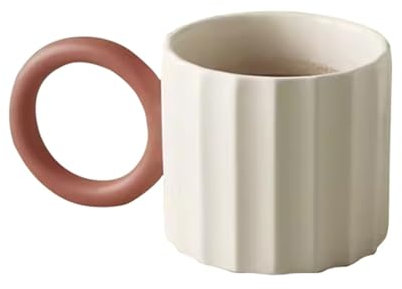 SXPXP Kaffeetassen 9oz Exquisite Keramiktasse, geeignet for Milch, amerikanischen Kaffee, Latte und Tee, Geburtstags (White)