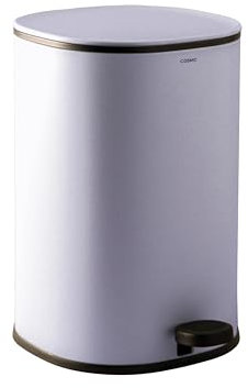 COSMIC Essentials Papelera de Baño y Cocina Con Sistema de Pedal de Diseño Moderno y 5L de Capacidad. Cubo de Basura Con Tapa Rectangular y Pequeño para Aseo. Color Naranja