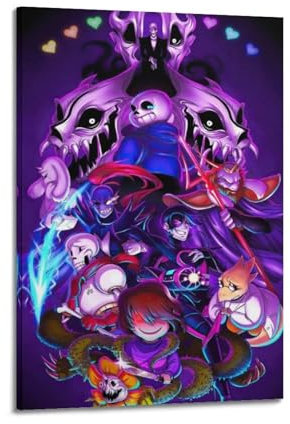 ACIFHGUE Game Undertale Poster, dekoratives Gemälde, Leinwand, Wandposter und Kunstdruck, modernes Familienschlafzimmer, Dekorposter, 30 x 45 cm