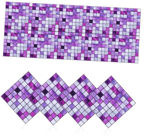 Garneck 10pièces Carreaux Mosaique Autocollants Pour Carrelage Sticker Imitation Pour Fenêtre Mur Sol Décoration De Cuisine Salle De Bain