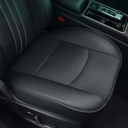 bangminda PU Autositzbezüge Sitzbezüg Auto Universal für Vordersitz Umwickelkante Schutz für Vordersitz Vordersitzschutz 55 x 53 cm (1Stück, Schwarz)