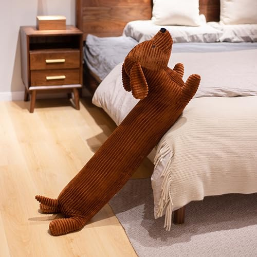 Xiyocadt Dackel Kuscheltier, Langes Plüschkissen mit Dackel, Dachshund Seitenschläferkissen, Shiba Inu Plüschspielzeug, Weiche Stofftier Puppe Plüschtier für Kinder und Erwachsene (50cm,Dackel)