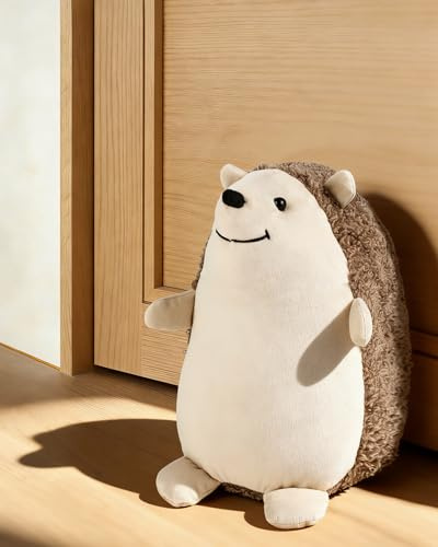 Fermaporta Decorativo Animale - Fermaporta da Pavimento Riccio, 21 x 16 x 14 cm, Peso 1 kg, in Tessuto con Imbottitura di Sabbia, Fermaporta per Interni, Finestre e Decorazione Casa