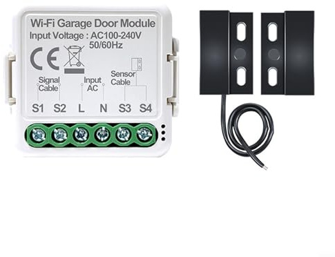 Contrôleur d'ouverture de porte de garage WiFi pour et pour écosystème - 100-250 V AC, + 2,4 GHz double mode, minuterie et télécommande