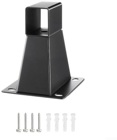 Seitenmarkisen Wandhalterung aus Eisen für Terrassen und Balkone, robuste schwarze Metallstütze zur wandmontierten Befestigung von Seitenmarkisen, wetterfestes Zubehör für Garten und