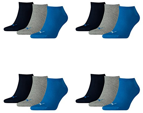 PUMA 12 Paar Sneaker Invisible Socken Gr. 35-49 Unisex für Damen Herren Füßlinge