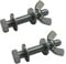 2 x Set Screw Bolts M5 x 16mm, Washers & Wing Nuts,