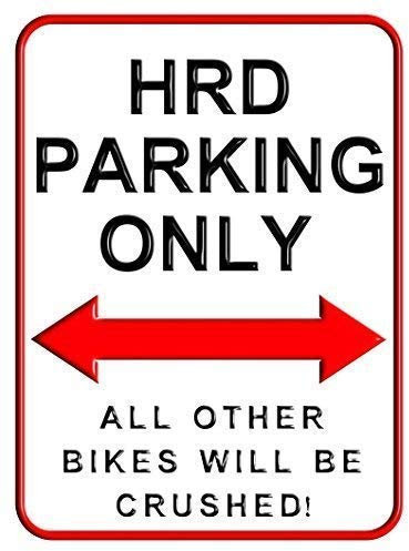 TammieLove HRD Parking Only Panneau en métal Aluminium Humoristique décoratif pour extérieur Moto Parking Plaque de Maison 20,3 x 30,5 cm
