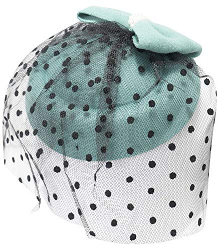 Ro Rox Grace Perlen Vintage Retro 40er 50er Jahre Fascinator Hochzeit Party Hut - Mintgrün
