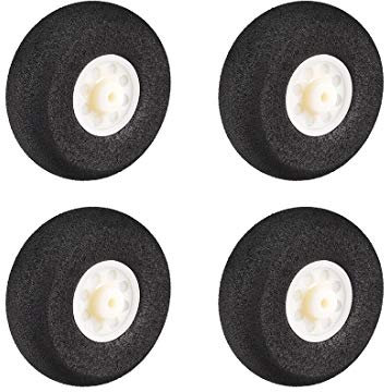 uxcell RC Airplane Wheels - 4PCS RC Airplane Aircraft Sponge Wheels 1.5 Inch x 0.08 Inch
