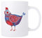 Farmhouse Kaffeetasse – Volkskunst Geschenk Tasse für Hühner Liebhaber